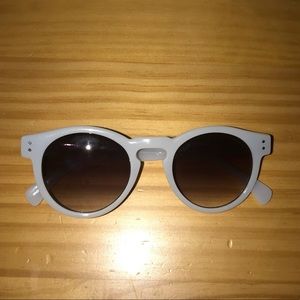 Komono Round White Sunglasses